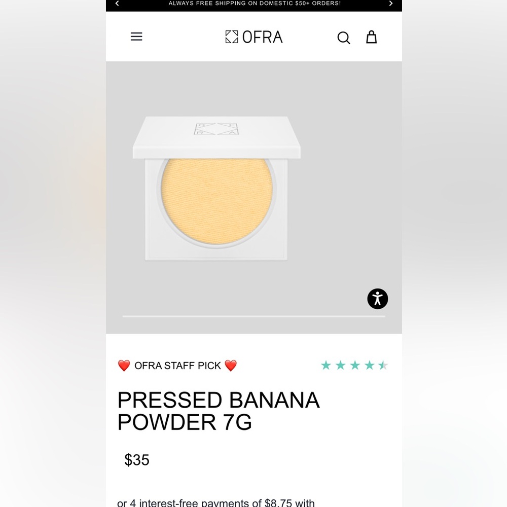 Ofra banana 🍌 powder NIB